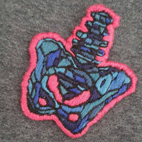 Blue pelvis patch